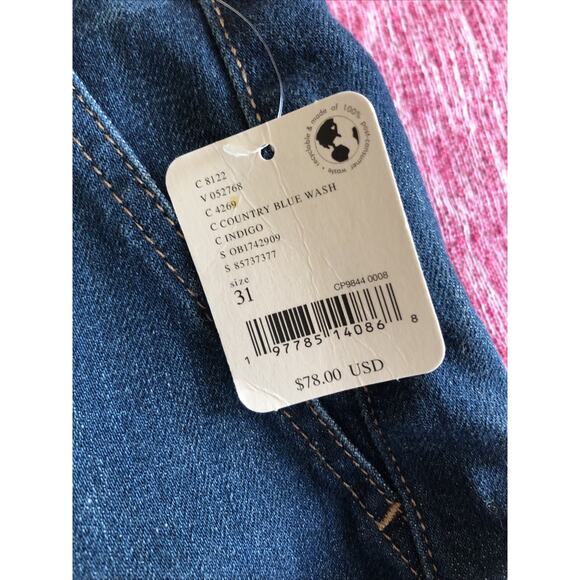 NWT WE THE FREE By Free People Level Up Slit Bootcut Blue Jeans Women's Size 31 - Picture 6 of 11